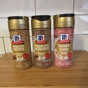 NEW McCormick Limited Edition Holiday Finishing Sugar 2025 Christmas Set Of 3